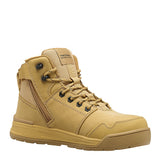 Evolution Women's 5" Steel Toe Safety Boot Lace Zip Boot Hard Yakka Wheat Ladies AU 5