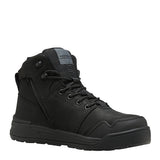 Evolution Women's 5" Steel Toe Safety Boot Lace Zip Boot Hard Yakka Black Ladies AU 5