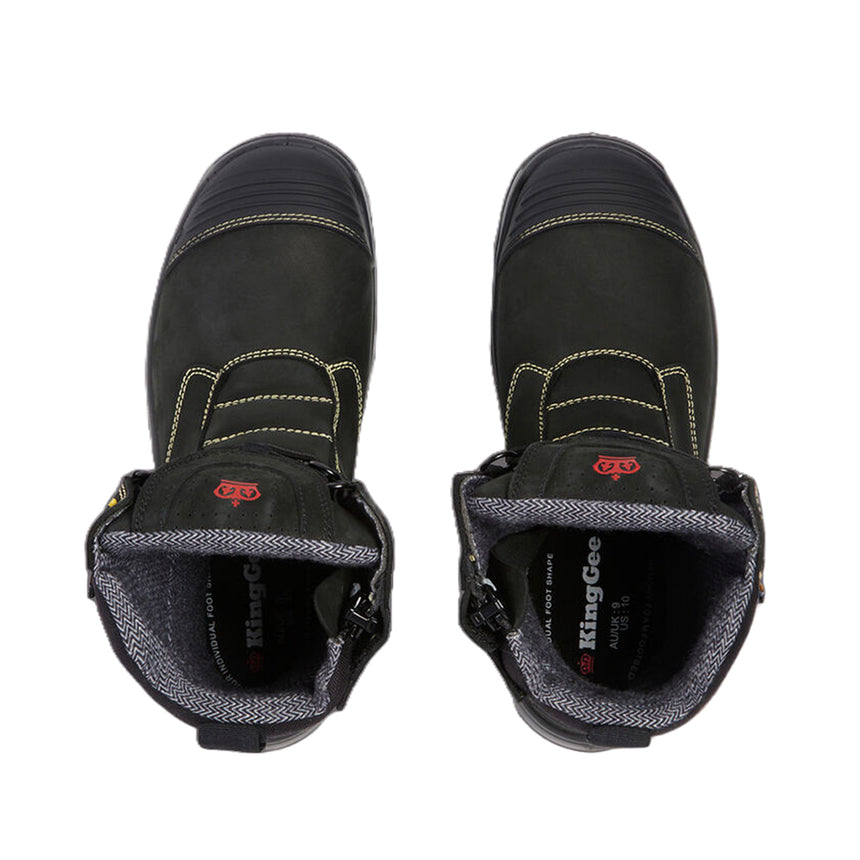 Bennu Rigger Boot - Black K27174 Zip Up Boots KingGee   