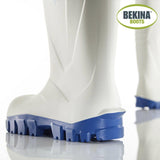 White Steplite X PU Safety Gumboots Gumboots Bekina   