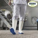 White Steplite X PU Safety Gumboots Gumboots Bekina   