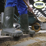 White Steplite X PU Safety Gumboots Gumboots Bekina   