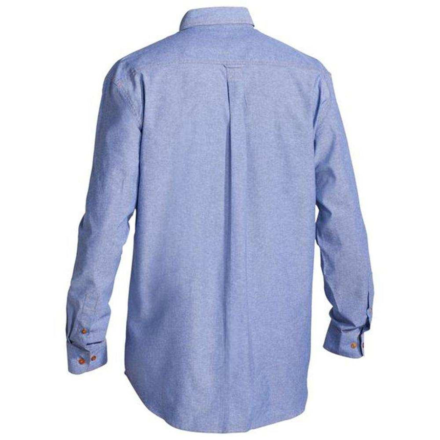 Chambray Long Sleeve Shirt Long Sleeve Shirts Bisley   