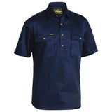 Closed Front Cotton Drill Short Sleeve Shirt Shirts Bisley