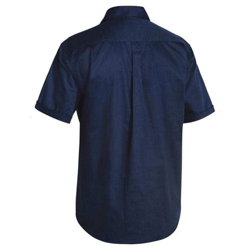 Closed Front Cotton Drill Short Sleeve Shirt Short Sleeve Shirts Bisley   