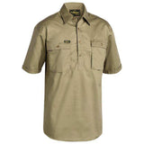 Closed Front Cotton Drill Short Sleeve Shirt Shirts Bisley