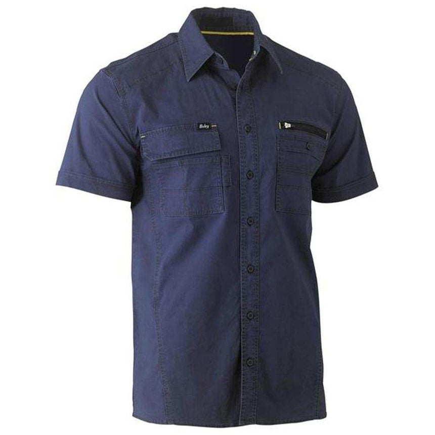 Flex And Move™ Utility Short Sleeve Work Shirt Short Sleeve Shirts Bisley   