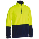 Hi-Vis Polarfleece Zip Pullover Sweaters Bisley   