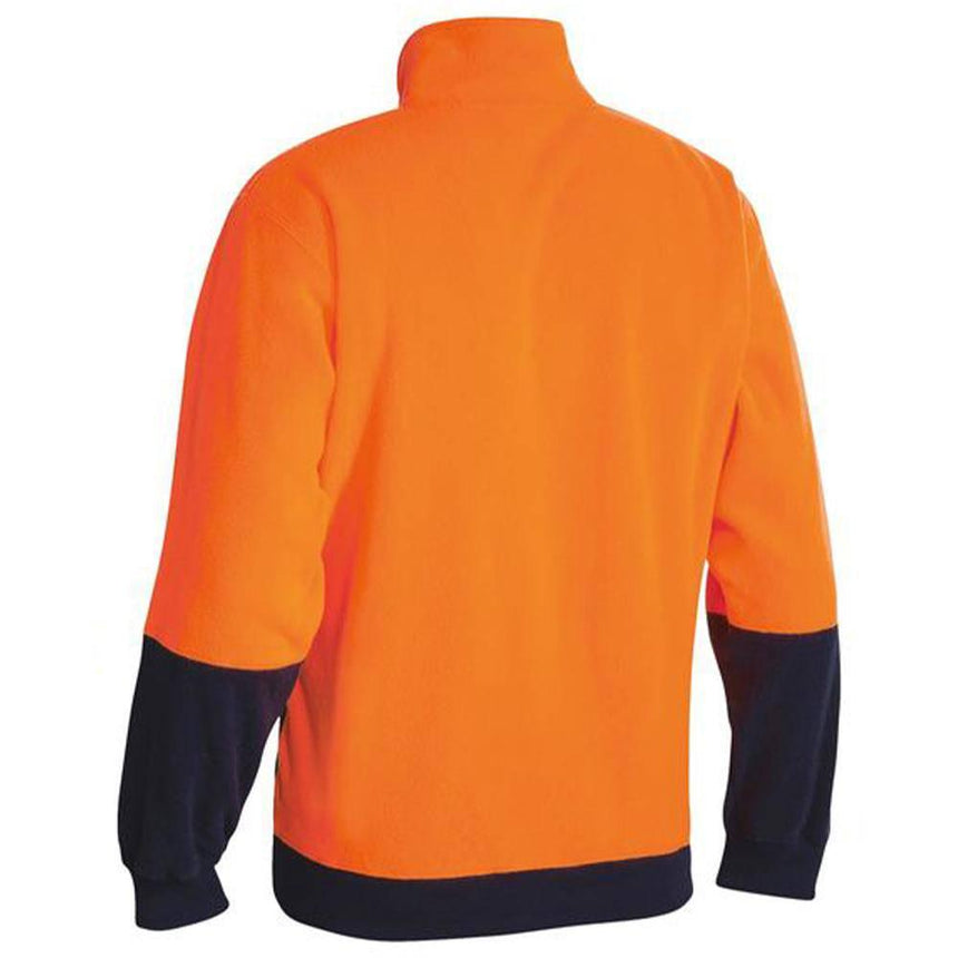 Hi-Vis Polarfleece Zip Pullover Sweaters Bisley   