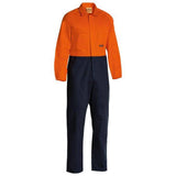 Hi-Vis Drill Coverall BC6357 Overalls Bisley Orange/Navy Regular 77R