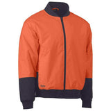 Two Tone Hi-Vis Bomber Jacket BJ6730 Jackets Bisley Orange/Navy XS