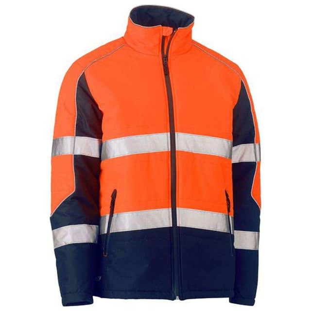 Taped Hi-Vis Puffer Jacket With Stand Collar Jackets Bisley   
