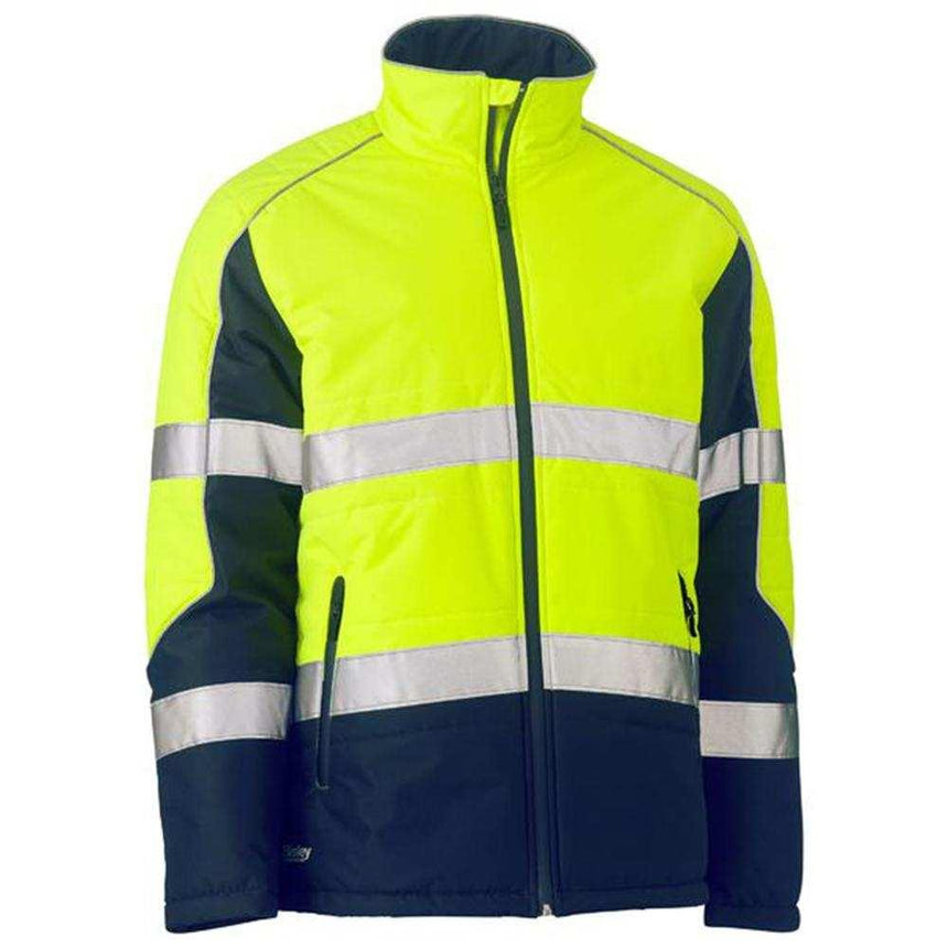 Taped Hi-Vis Puffer Jacket With Stand Collar Jackets Bisley   
