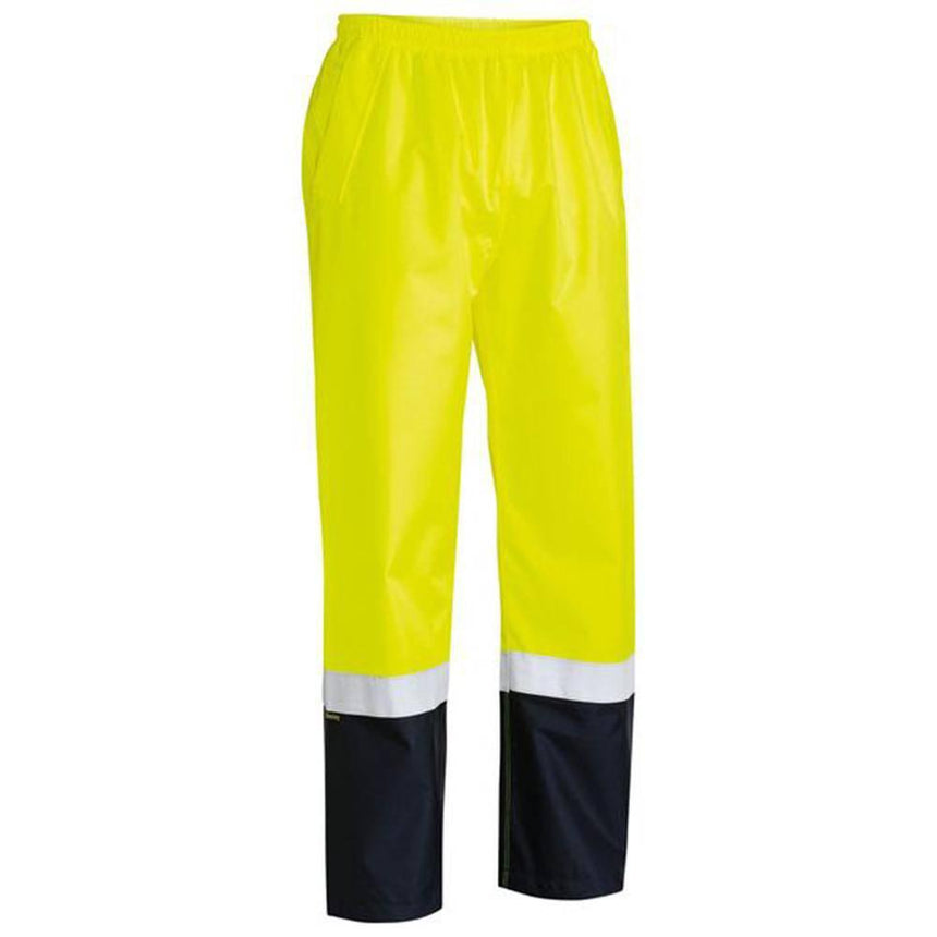 Taped Hi-Vis Rain Shell Pants Pants Bisley Yellow XS 
