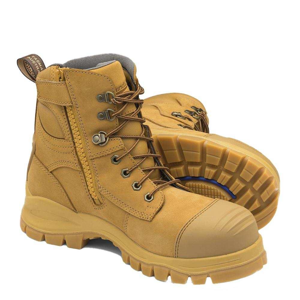 Mens zip best sale up work boots