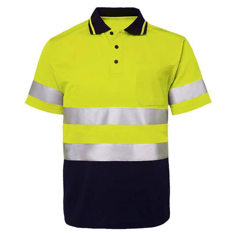 Hi Vis Taped Short Sleeve Polo Shirt Polos Canura Yellow S 