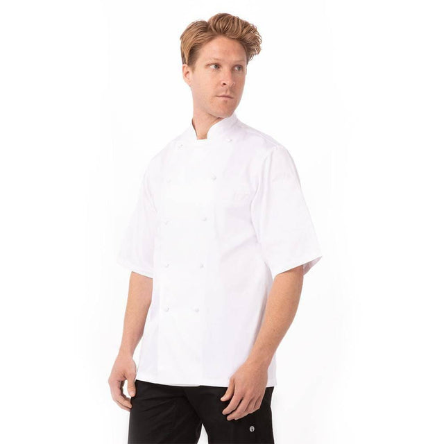 Capri Premium Cotton Chef Jacket Chef Jackets Chef Works 34 White 