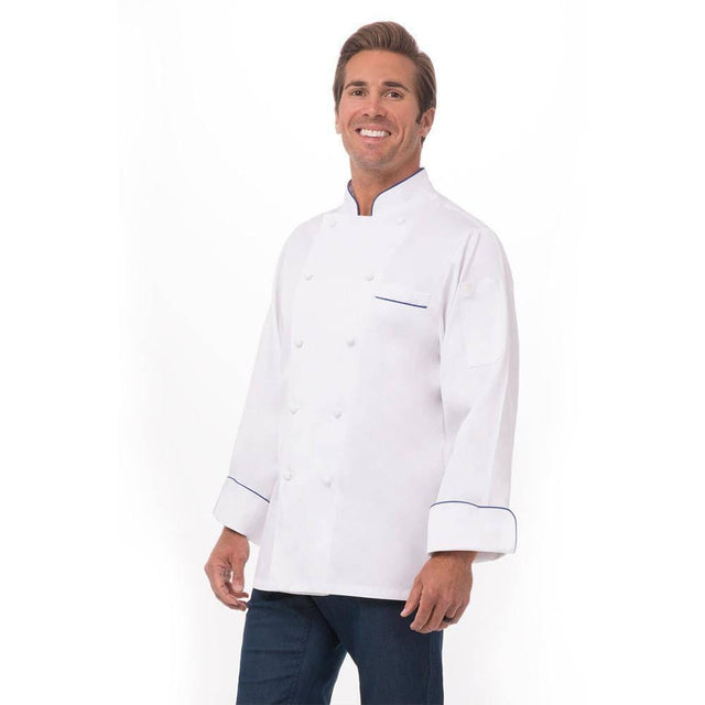 Carlton Premium Cotton Chef Jacket Chef Jackets Chef Works 34 White 