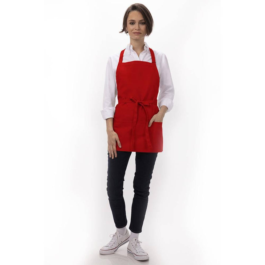 Three Pocket Apron Aprons Chef Works Red  