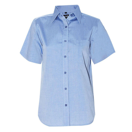Ladies Blouse Cotton Office Shirt Blouse Shirts Colbest Cotton Rich Cotton/Polyester Cotton Rich Blue Short Sleeve 10