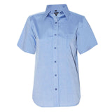 Ladies Blouse Cotton Office Shirt Shirts Colbest Cotton Rich Cotton/Polyester Cotton Rich Blue Short Sleeve 10