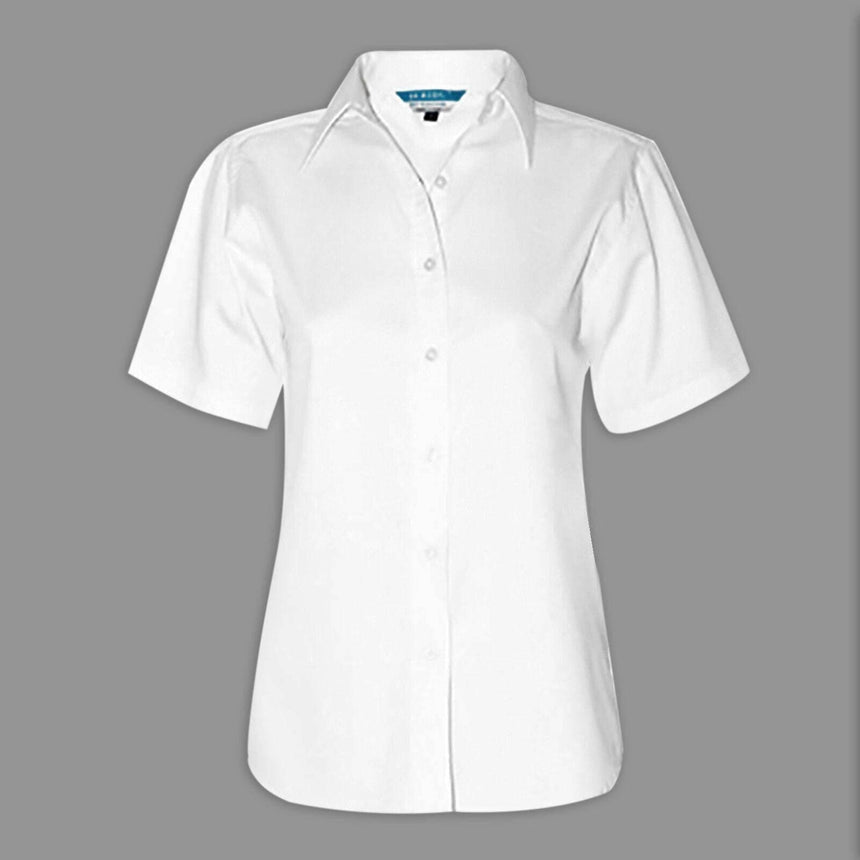 Ladies Blouse Cotton Office Shirt Blouse Shirts Colbest Cotton Rich Cotton/Polyester Cotton Rich White Short Sleeve 8