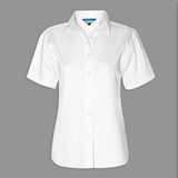 Ladies Blouse Cotton Office Shirt Shirts Colbest Cotton Rich Cotton/Polyester Cotton Rich White Short Sleeve 8