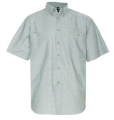 Men's Chambray Cotton Office Shirts Shirts Colbest Green - Short sleeve M