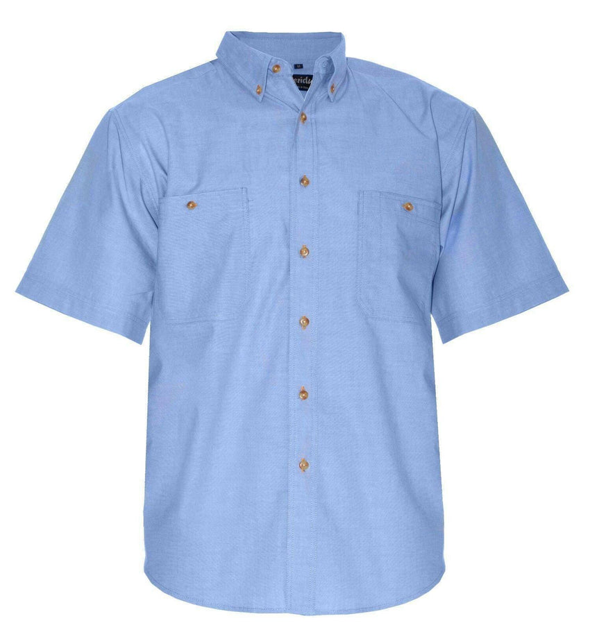 Men's Chambray Cotton Office Shirts Short Sleeve Shirts Colbest   