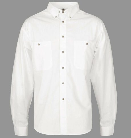 Men's Chambray Cotton Office Shirts Short Sleeve Shirts Colbest Natural - Long sleeve 3XL 