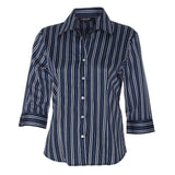 Women Blouse Shirt Shirts Cottonize Black/Navy (363N) 6