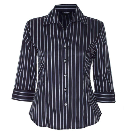 Women Blouse Shirt Blouse Shirts Cottonize Black/Silver (363C) 6 