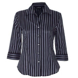 Women Blouse Shirt Shirts Cottonize Black/Silver (363C) 6