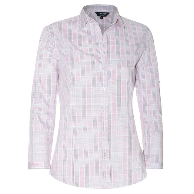 Women Blouse Shirt Blouse Shirts Cottonize Checkerboard- Cherry 6 