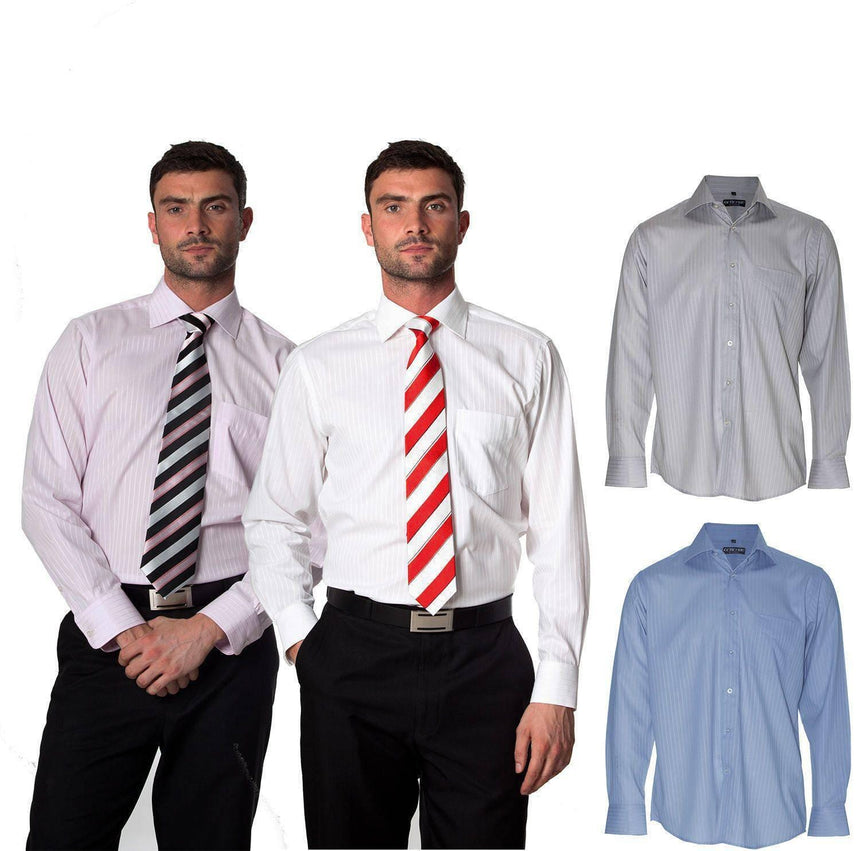 Men's Cotton Stripe Shirt Long Sleeve Shirts Cottonize   
