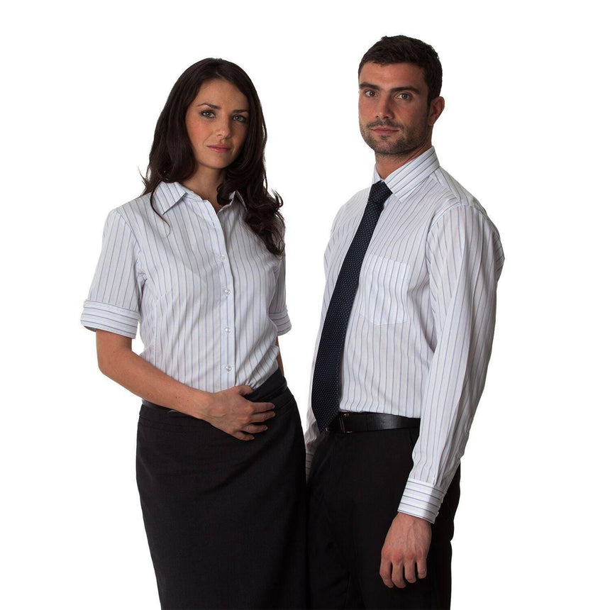 Men's Shade Stripe Shirt Long Sleeve Shirts Cottonize   