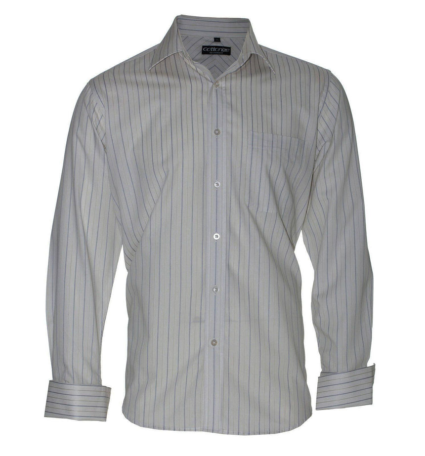 Men's Executive Shirt Long Sleeve Shirts Cottonize White (659W) 38 