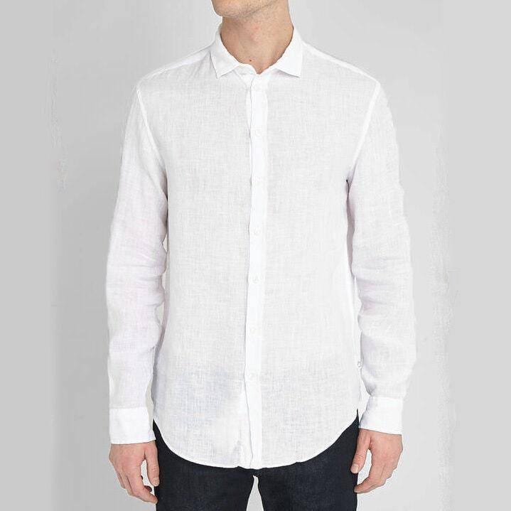 Linen Pink Long Sleeve Shirt Long Sleeve Shirts Cottonize White M 