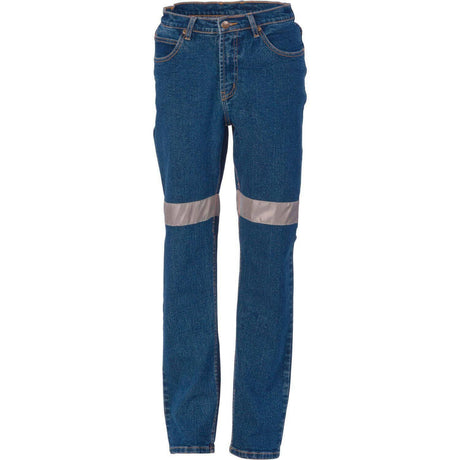 Ladies Taped Denim Stretch Jeans Pants DNC 8 Blue 