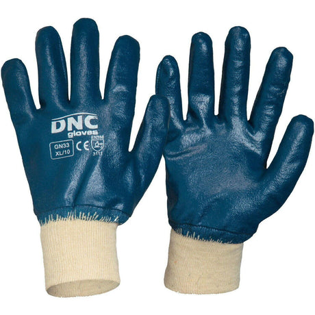 Blue Nitrile Full Dip Gloves DNC   