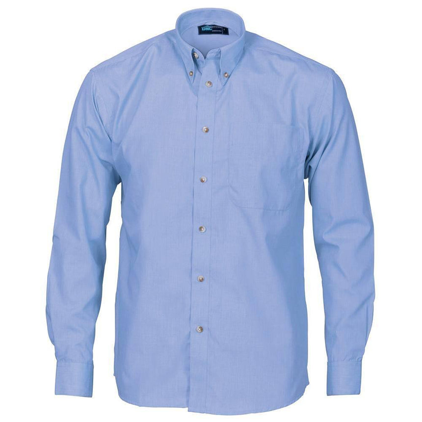 Chambray Business Long Sleeve Shirt Long Sleeve Shirts DNC   