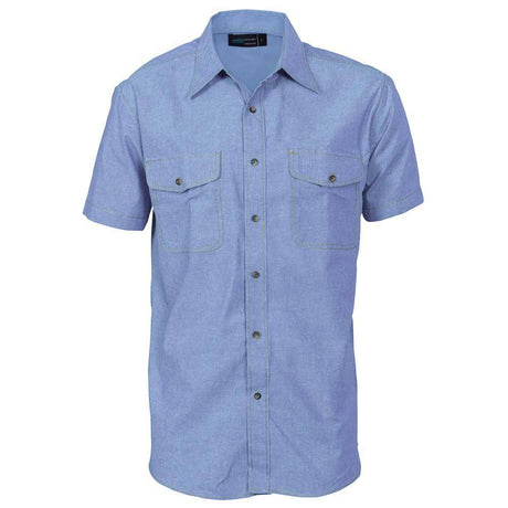Chambray Short Sleeve Shirt Short Sleeve Shirts DNC   