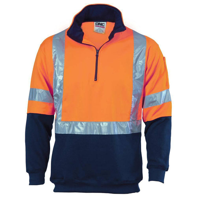 Hi Vis 1/2 Zip Fleecy Jumper Sweaters DNC   