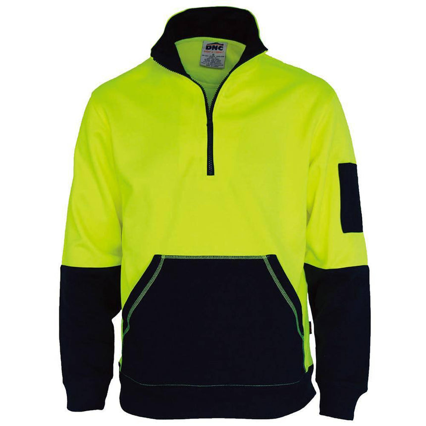 Hi Vis 1/2 Zip Super Fleecy Jumper Sweaters DNC   