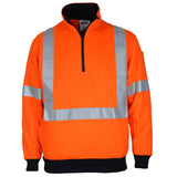 Hi Vis 1/2 Zip X Back Fleecy Jumper Sweaters DNC   