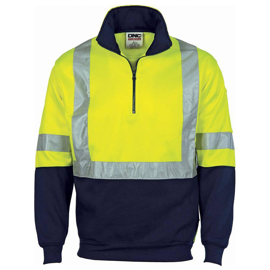 Hi Vis 2 Tone 1/2 Zip Fleecy Sweaters DNC   