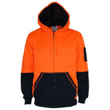 Hi Vis 2 Tone Full Zip Fleecy Hoodie Hoodies DNC   