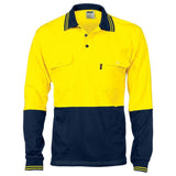 Hi Vis 2 Tone Long Sleeve Polo Polos DNC   