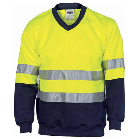 Hi Vis 2 Tone V Neck Jumper Sweaters DNC   