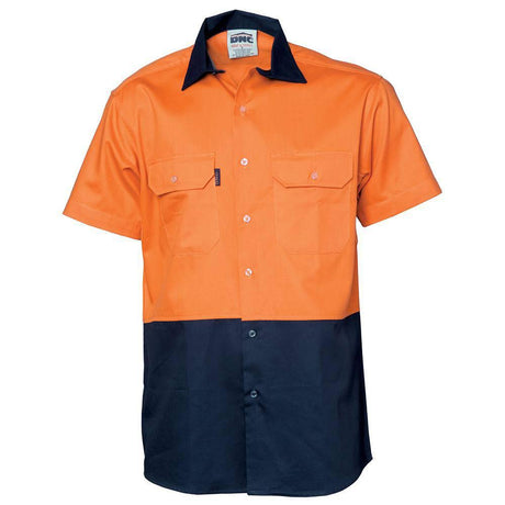 Hi Vis 2 Tone Vented Short Sleeve Shirt Short Sleeve Shirts DNC   